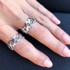 Sterling Silver X’s Band